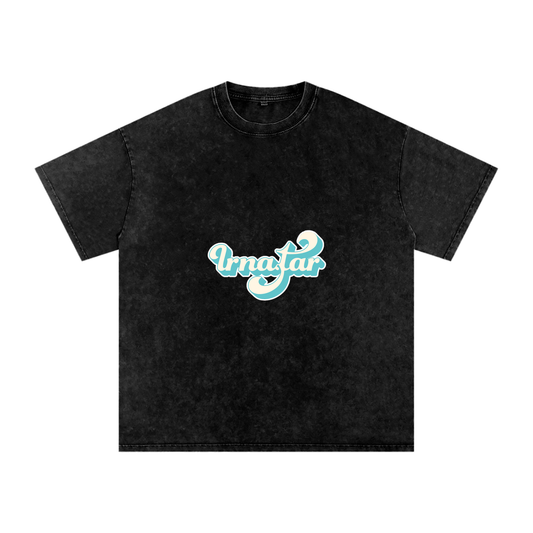 Snow Washed Oversized Cotton T-Shirt